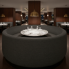 Aspect - Charcoal Weave Performance Polyurethane Upholstered Banquette | Architectural Fabrics
