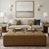 Rattan Bay - Coffee Upholstered Ottoman | Architectural Fabrics