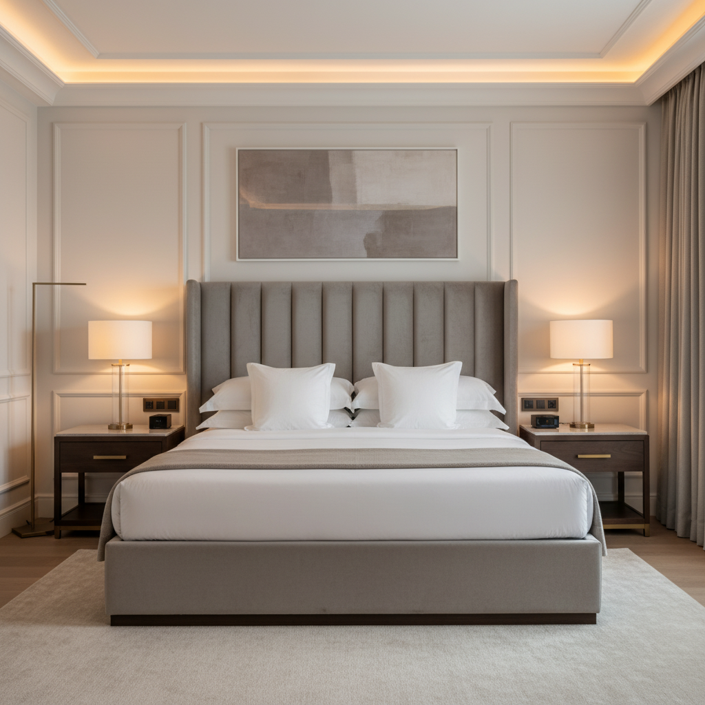 Kralendijk - Glacier Upholstered Headboard | Architectural Fabrics
