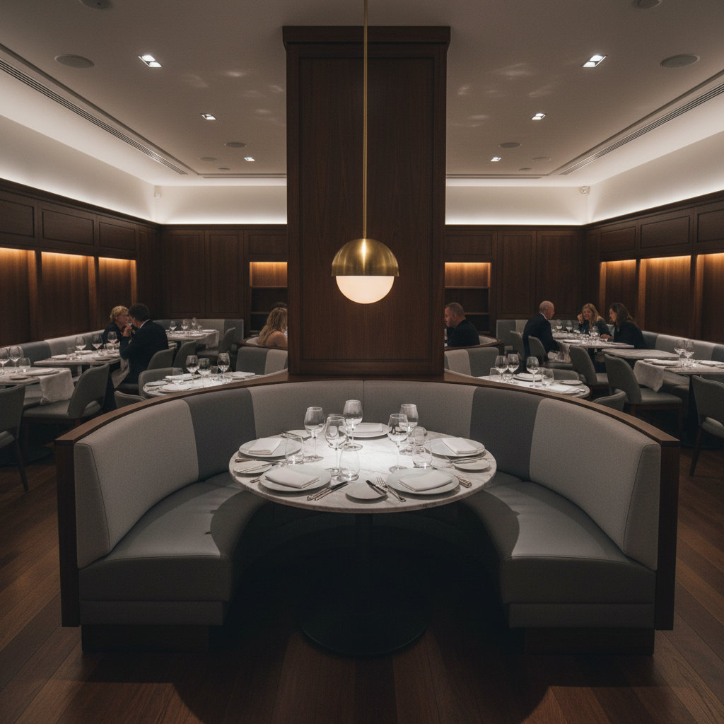 Bedford Cream Upholstered Banquette | Architectural Fabrics