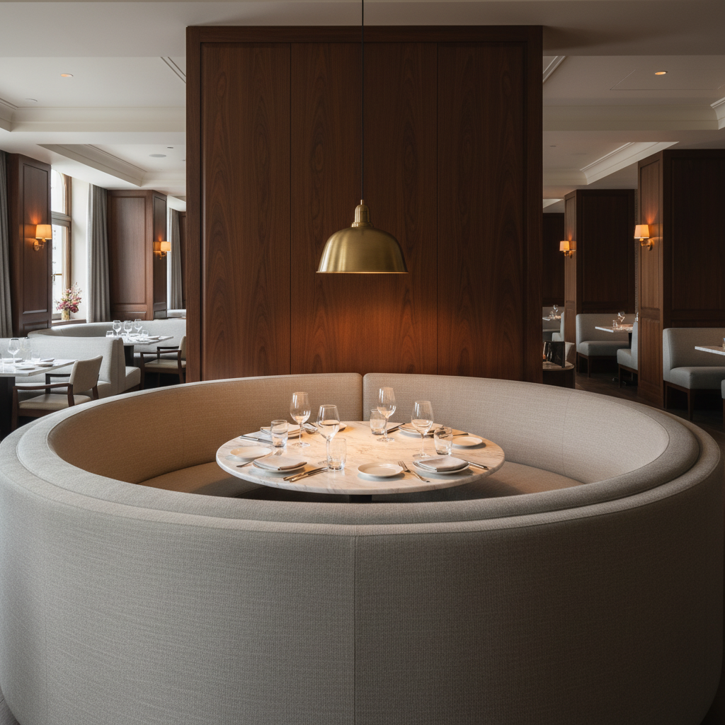 Necker Island - Grigio Upholstered Banquette | Architectural Fabrics