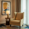 Brushed Linen Weave Golden Sand Upholstered Chair | Architectural Fabrics