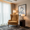 Smooth Solid Color Golden Brown Upholstered Chair | Architectural Fabrics