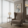 Embossed Alligator Skin Taupe Stone Upholstered Chair | Architectural Fabrics