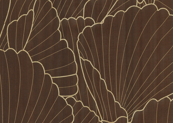 Bay Head-Jade Leaf Lotus Wood Veneer Wallcovering | Phillipe Romano