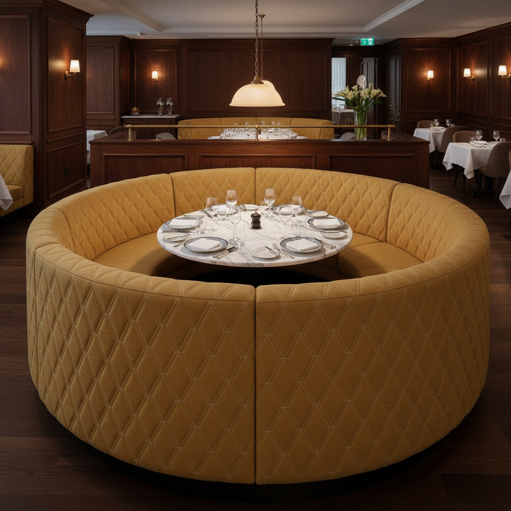Stone Haven - Maize Upholstered Banquette | Architectural Fabrics