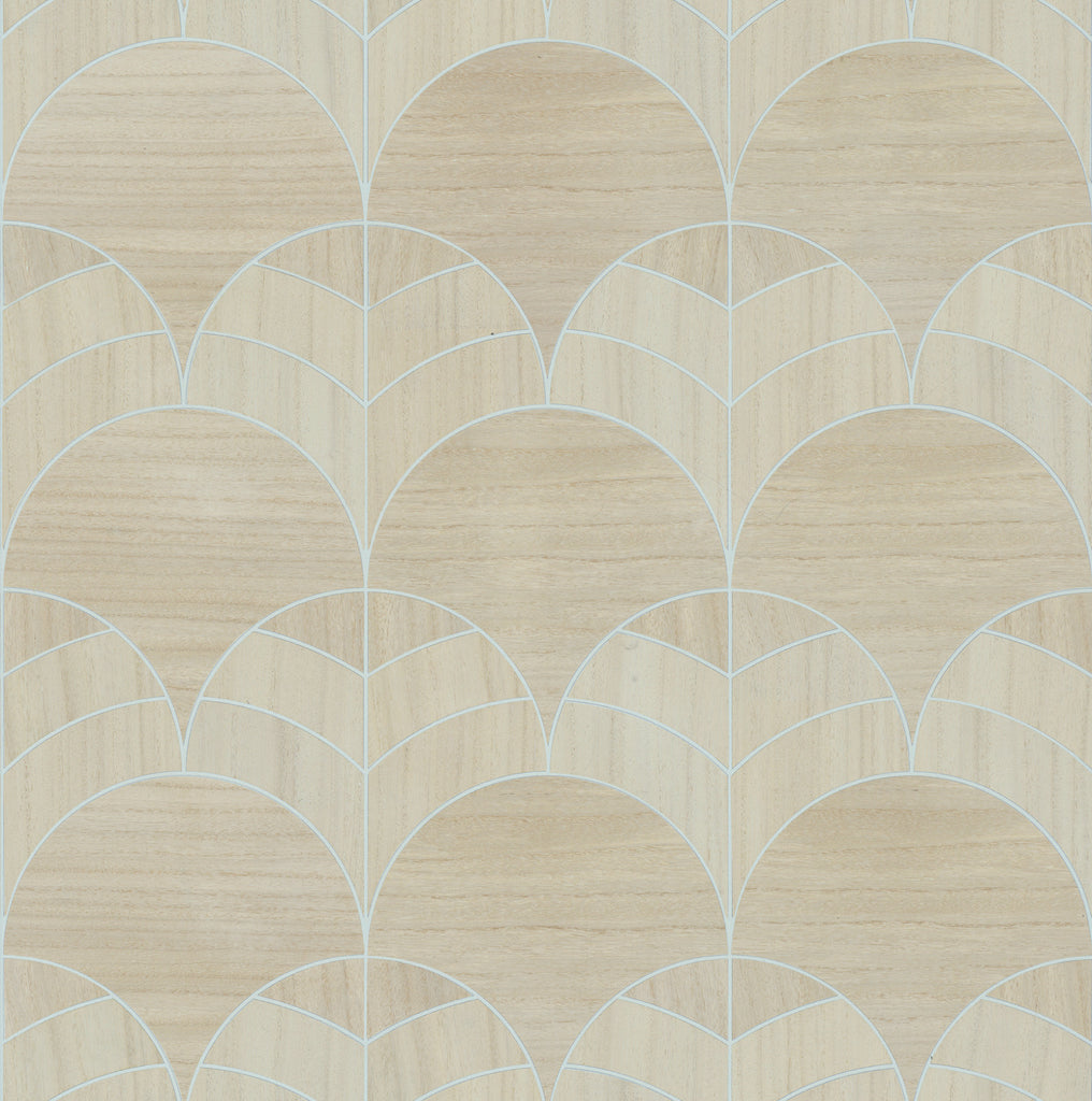 Sands Point-Putty Wood Veneer Wallcovering | Phillipe Romano — WOOD-500830