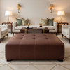 Aire Pebbled - Russet Breathable Polyurethane Upholstered Ottoman | Architectural Fabrics