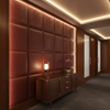 Embossed Crocodile Skin Deep Burgundy Upholstered Wall Panel | Architectural Fabrics
