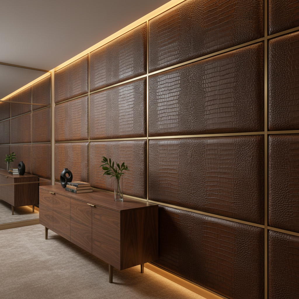 Norman Island - Fudge Upholstered Wall Panel | Architectural Fabrics