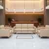 Smooth Pebble Grain Creamy Beige Upholstered Sofa | Architectural Fabrics