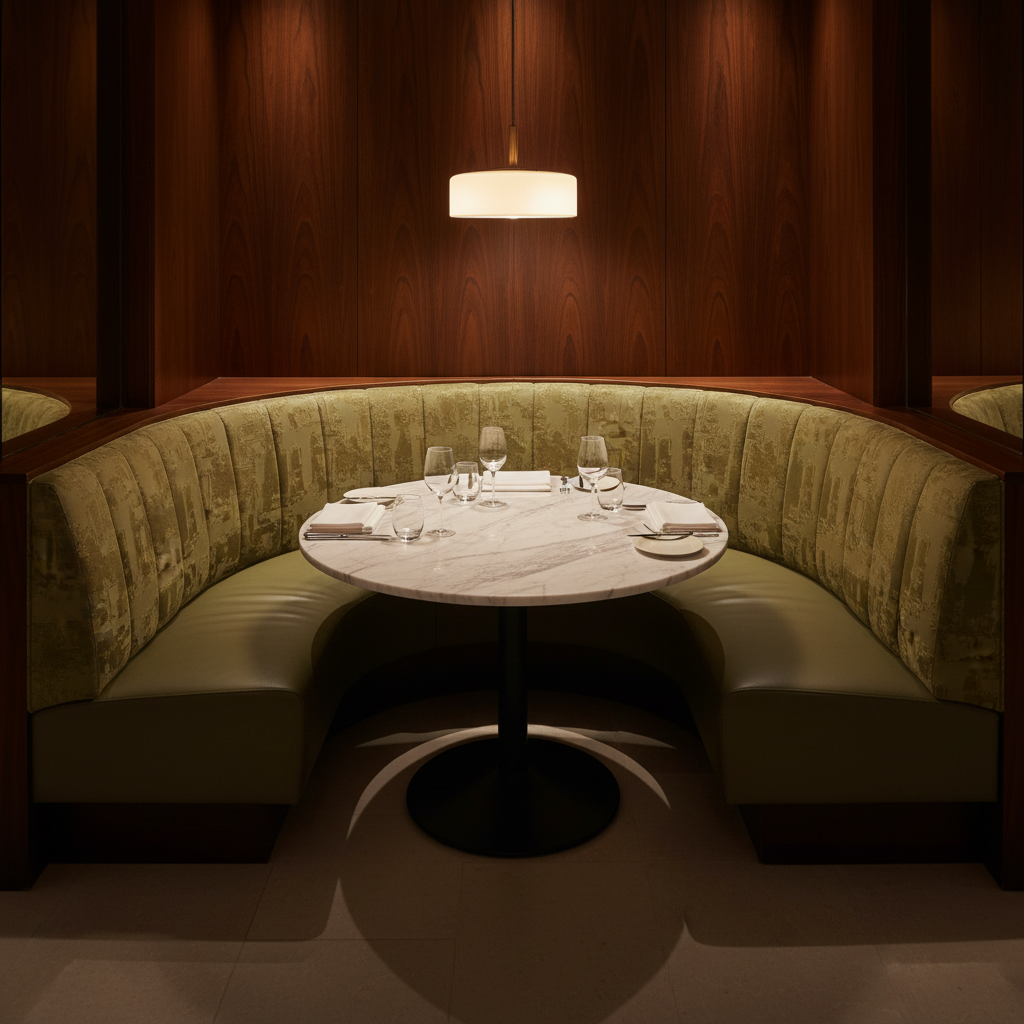 Turf Bay - Forest Upholstered Banquette | Architectural Fabrics