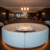 Ultrasuede  Polar White White Upholstered Banquette | Ultrasuede Upholstery