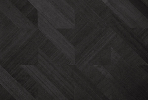 Ajiro Houndstooth Ebony Luster - Dark Gray Wallcovering | Maya Romanoff