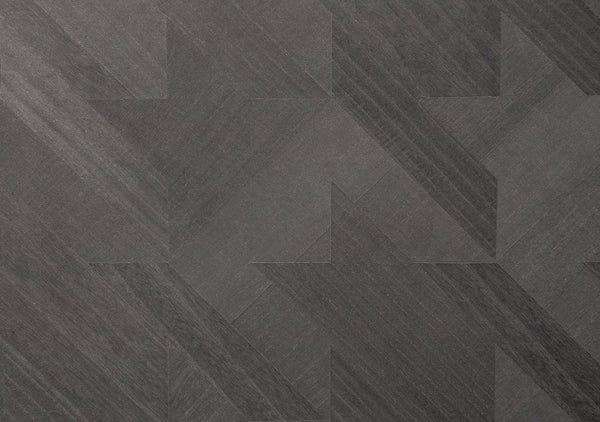 Ajiro Houndstooth Ash Luster - Charcoal Gray Wallcovering | Maya Romanoff