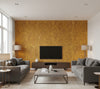Ala Marsala Faux Cork Vinyl | Phillipe Romano - living room room setting