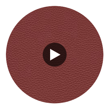 Algiers - Russet Leather Performance Vinyl | Philippe Romano Fabrics Circular Swatch | Philippe Romano Fabrics