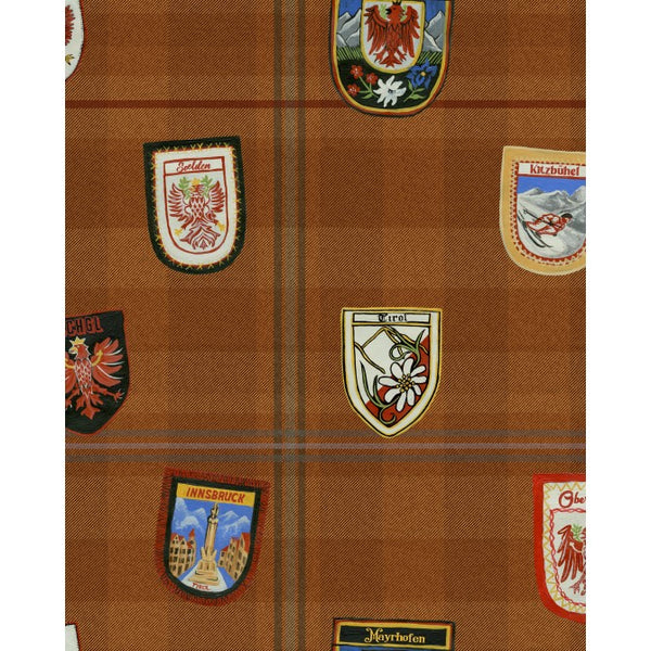 Alpbach Burnt Orange - Taupe, Blue, Red, Burnt Orange Wallcovering | Mind the Gap