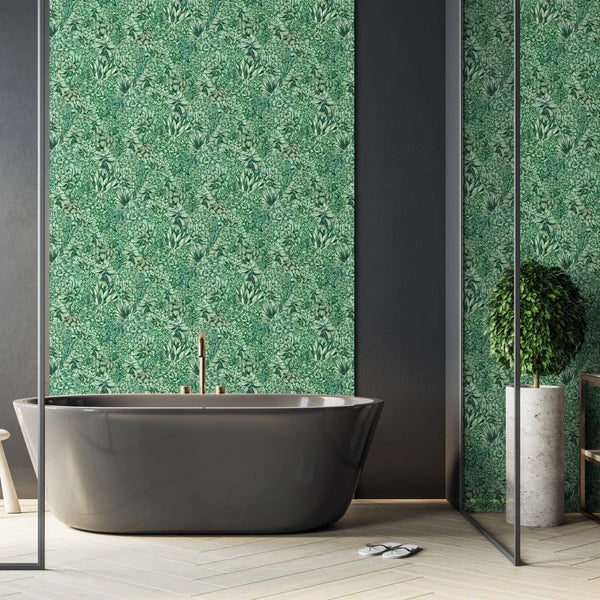 Alpine Landscape Alpine Green - Jade Green Wallcovering | Brand McKenzie