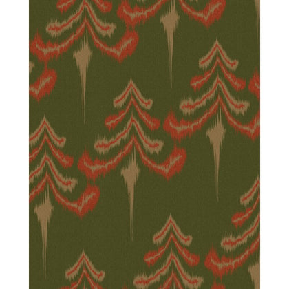 Alpine Juniper - Taupe, Green, Red Wallcovering | Mind the Gap