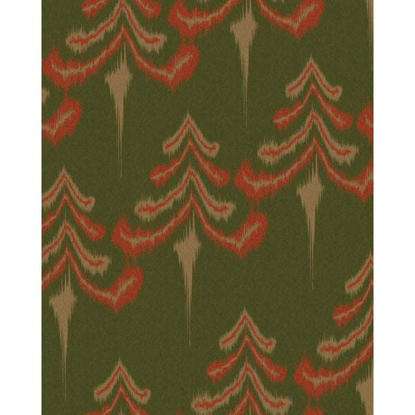 Alpine Juniper - Taupe, Green, Red Wallcovering | Mind the Gap