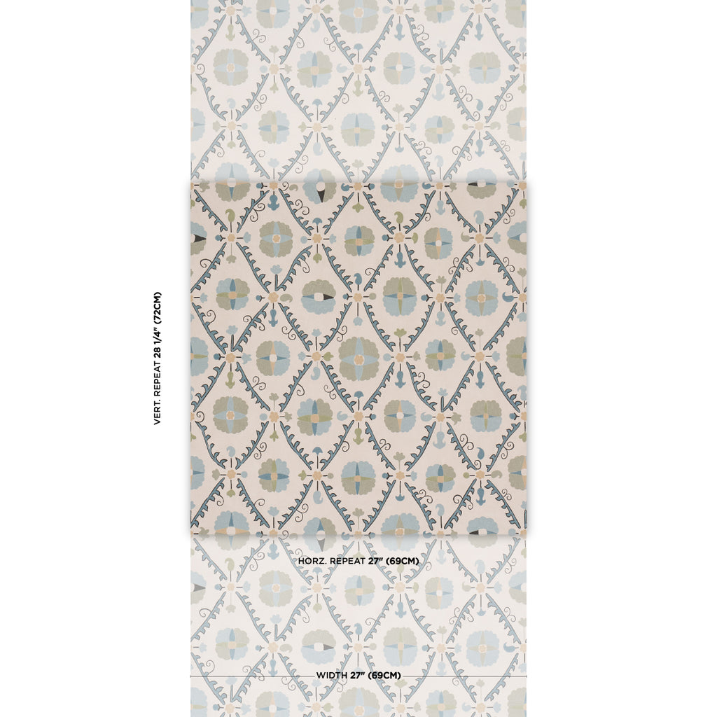Amal CALM BLUE/LAUREL GREEN | Schumacher - Image 4