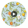 Amalfi Cielo Wallcovering | Graham & Brown Circular Swatch | Graham & Brown