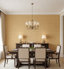 Amalfi Wheat Basketweave Grasscloth Wallcovering | Fentucci - dining room room setting