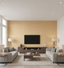 Amalfi Wheat Basketweave Grasscloth Wallcovering | Fentucci - living room room setting