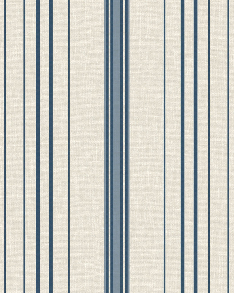 Amsterdam Always Stripe Baltic Ivory Wallcovering | Phillipe Romano