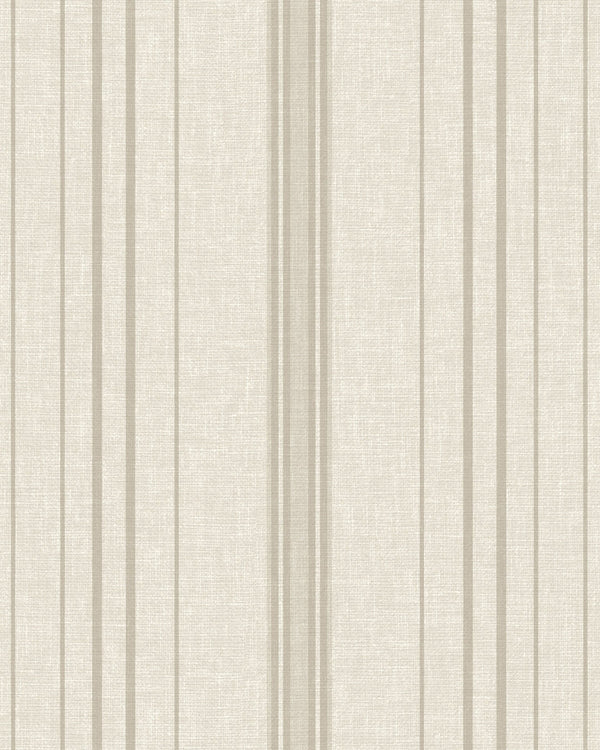 Amsterdam Always Stripe Neutral Ivory Wallcovering | Phillipe Romano