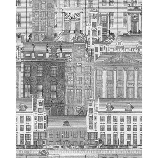 Amsterdam Neutral - Black, White Wallcovering | Mind the Gap