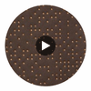 Analog - Cocoa Nib Etched Polyurethane | Philippe Romano Fabrics Circular Swatch | Philippe Romano Fabrics
