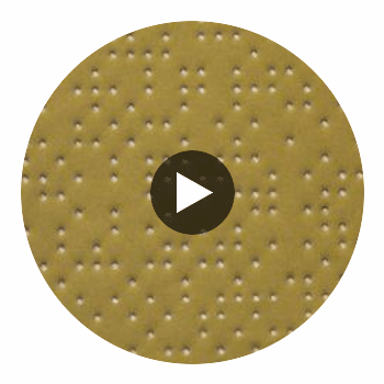 Analog - Goldenrod Etched Polyurethane | Philippe Romano Fabrics Circular Swatch | Philippe Romano Fabrics