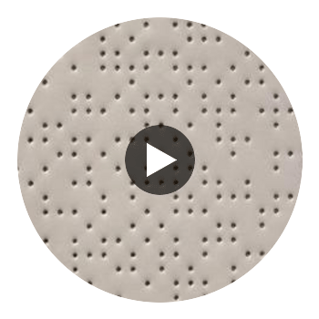 Analog - Oatmeal Etched Polyurethane | Philippe Romano Fabrics Circular Swatch | Philippe Romano Fabrics