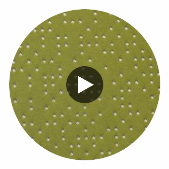Analog - Olive Grove Etched Polyurethane | Philippe Romano Fabrics Circular Swatch | Philippe Romano Fabrics
