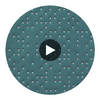 Analog - Teal Mist Etched Polyurethane | Philippe Romano Fabrics Circular Swatch | Philippe Romano Fabrics