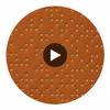 Analog - Terracotta Etched Polyurethane | Philippe Romano Fabrics Circular Swatch | Philippe Romano Fabrics