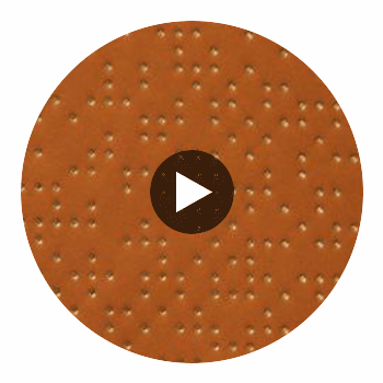 Analog - Terracotta Etched Polyurethane | Philippe Romano Fabrics Circular Swatch | Philippe Romano Fabrics