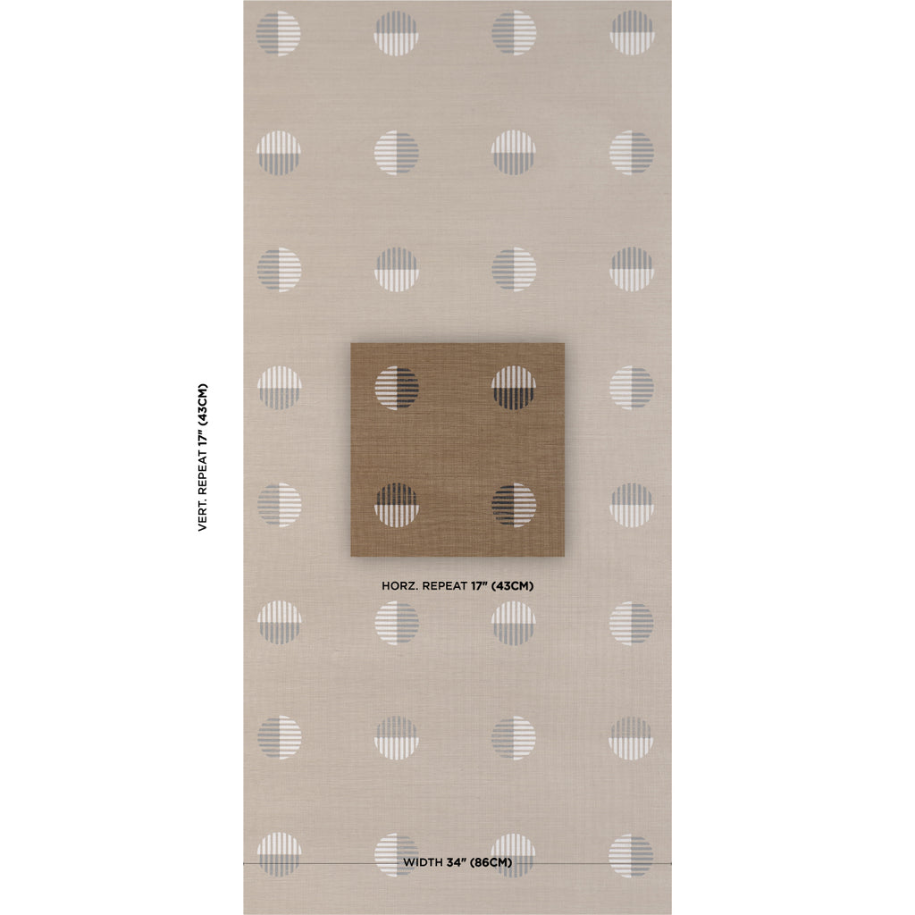 Ando Hand Blocked Sisal IVORY & CHARCOAL ON NATURAL | Schumacher - Image 4