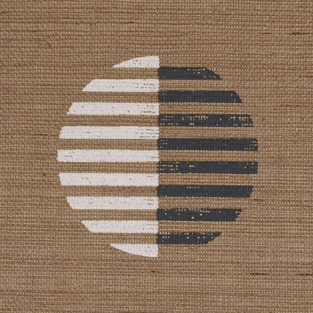 Ando Hand Blocked Sisal IVORY & CHARCOAL ON NATURAL | Schumacher - Image 6
