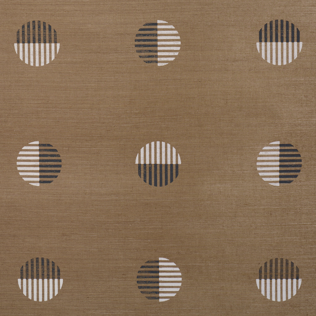 Ando Hand Blocked Sisal IVORY & CHARCOAL ON NATURAL | Schumacher - Image 1