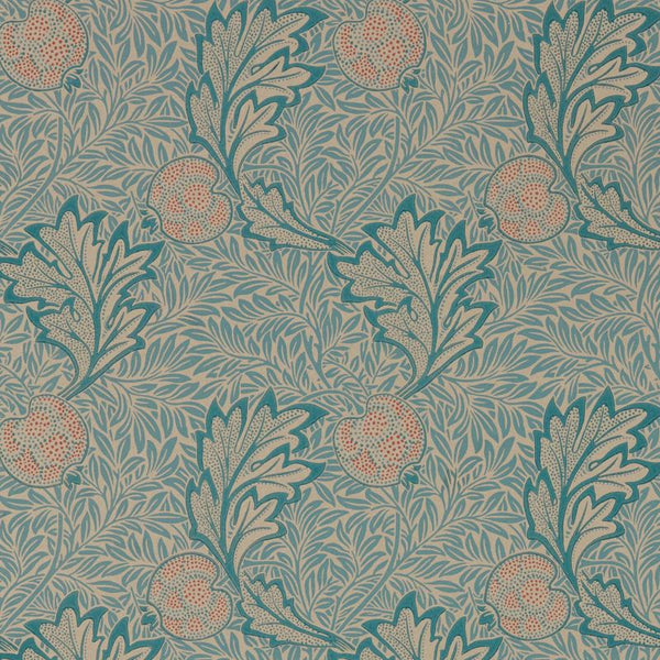 Apple Antique Indigo Wallcovering | William Morris