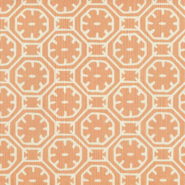 Ceylon Batik Reverse Apricot Screen Printed - Off-White Fabric | China Seas