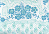 Leopardo II, Aqua Light Aqua on Cotton Sateen