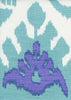 Kazak, Aqua Lilac on White