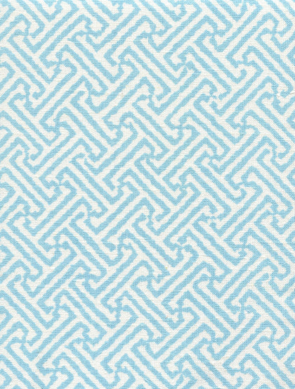 Java Java Aqua on White Screen Printed - White Wallcovering | China Seas