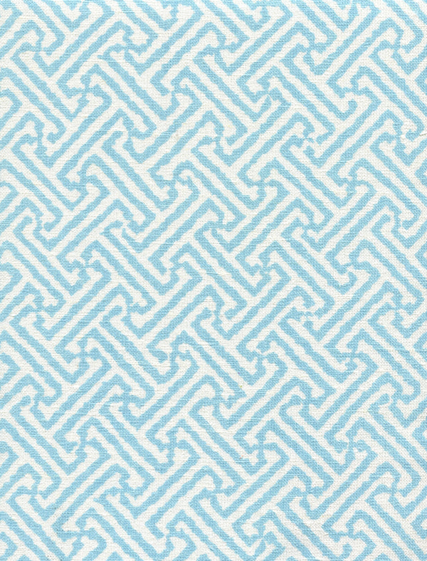 Java Java Aqua on White Screen Printed - White Wallcovering | China Seas