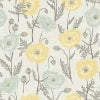 Aqua Poppy Field Peel and Stick Wallcovering | Jeffrey Stevens - Image 7