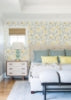 Aqua Poppy Field Peel and Stick Wallcovering | Jeffrey Stevens - Image 8